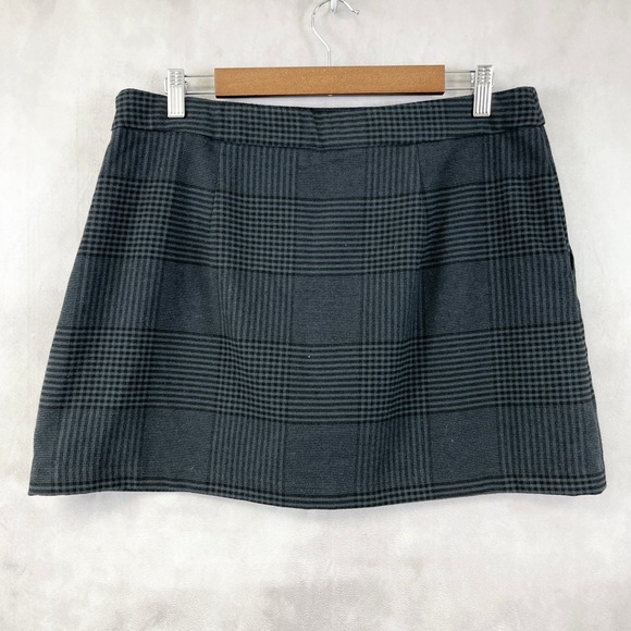 Abercrombie Fitch Flannel Skort Womens Large Plaid Dark Academia Preppy School - Picture 2 of 12